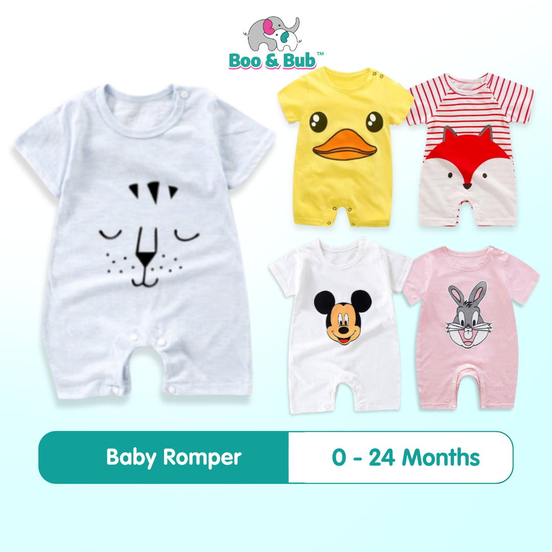 Baby Romper | Newborn Infant Boy Girl bodysuit rompers Clothing Short Sleeve Clothes | Baju Bayi - Boo & Bub