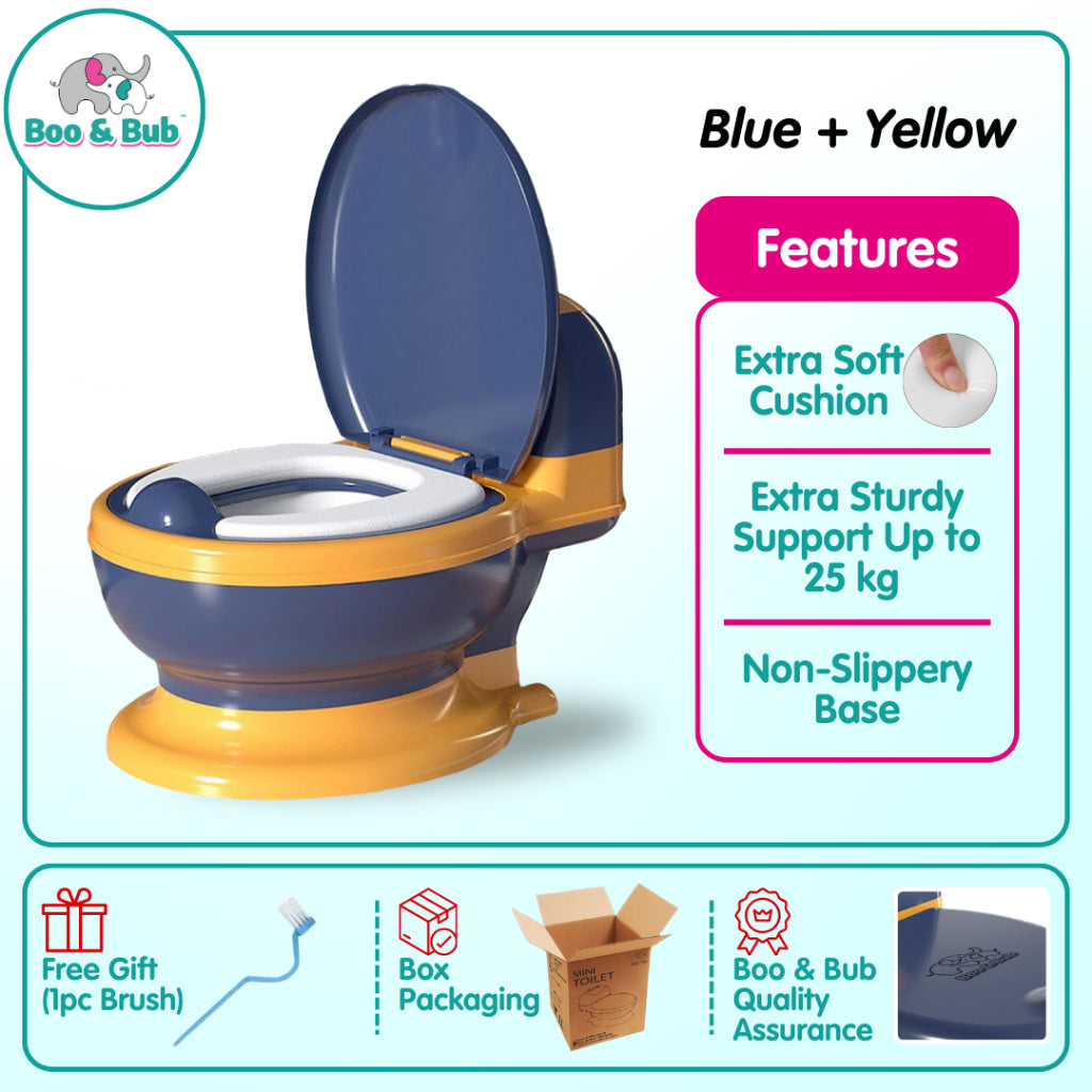 Portable Children's Potty Training Toilet with cushion seat | for Baby Toddlers kid Safe Toilet Potties - Boo & Bub