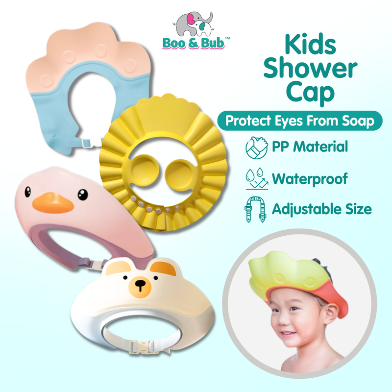 Baby Shower Cap | Ear Protection Kids Adjustable Waterproof Hair Wash Shampoo Protect Bath Head Cover for Newborn