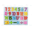 Kids Matching Wooden Board Puzzle Toy Montessori Alphabet Letter Number board - Boo & Bub