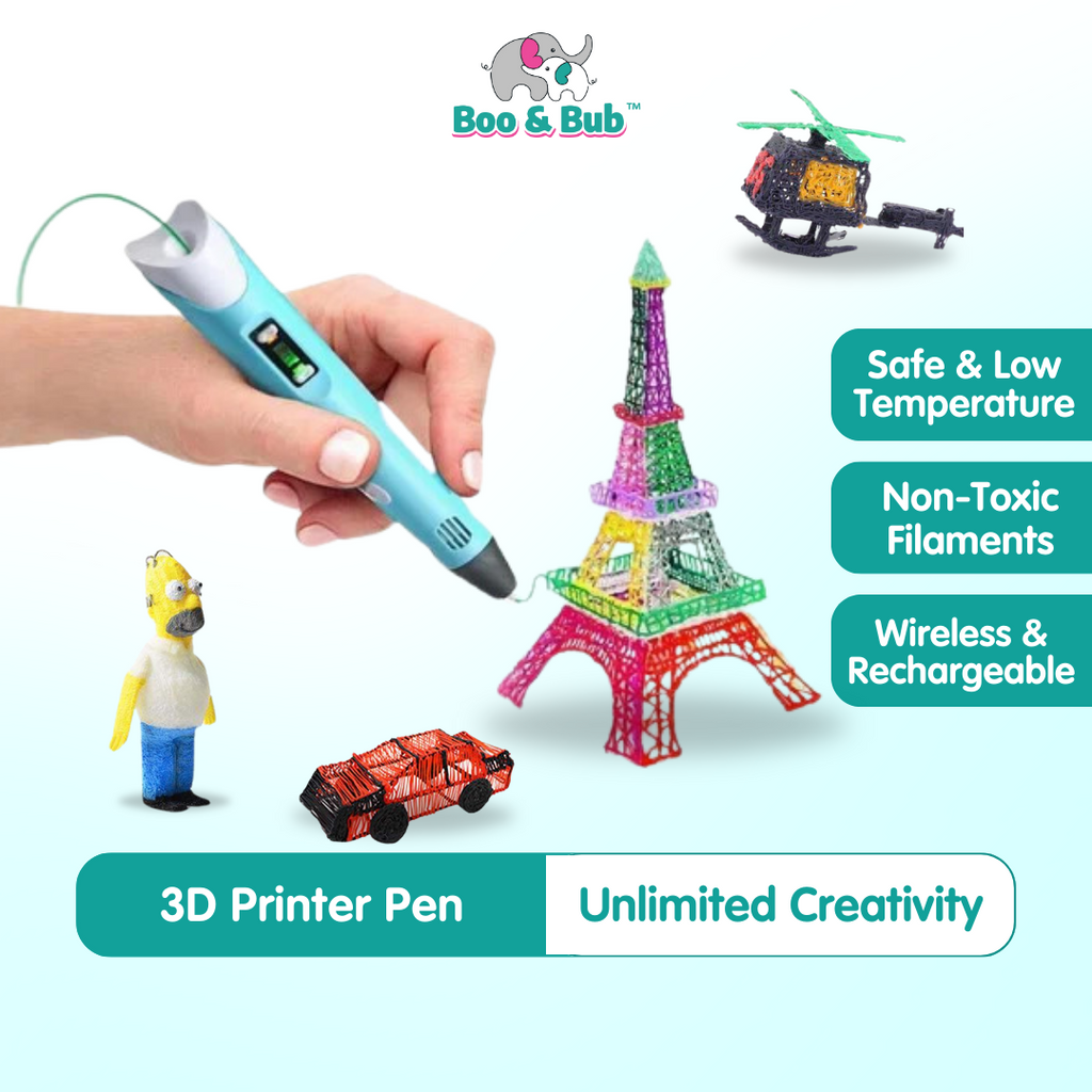 3D Printer Pen | 3D Printing Drawing Pen With 5 Meters PLA Filament Magic Maker Arts for Student Children Gift - Boo & Bub