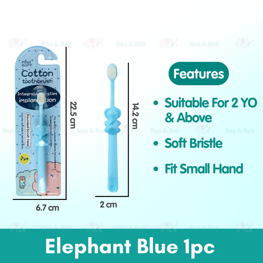 Cartoon Kid Toothbrush | Baby Cleaning Teether Dental Oral Hygiene Care Anti Slide Handle Tooth Brush - Boo & Bub