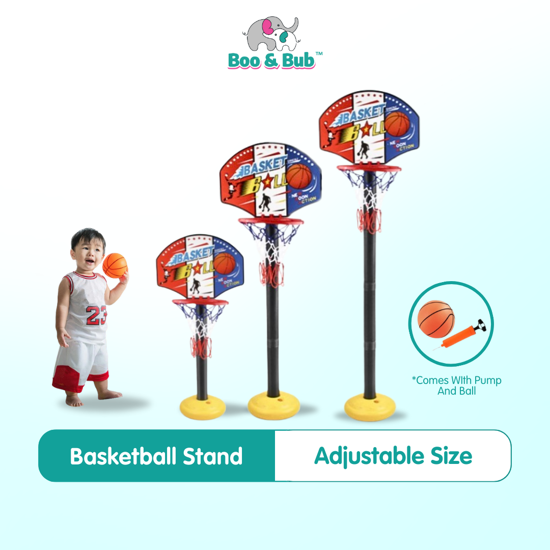 Adjustable Kid Basketball Stand | Mini Indoor Hoot Shoot For Children Gift Back Board set Sport Toy - Boo & Bub