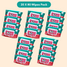 80 pcs Baby Hand Mouth Wipes / Wet Tissue | Alcohol-free, paraben-free, fragrance-free wipe / Tisu Basah Bayi - Boo & Bub