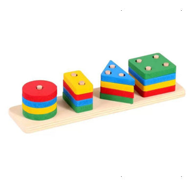 Wooden Educational Toys Kids Early Learning Montessori Building Blocks  | mainan edukasi - Boo & Bub