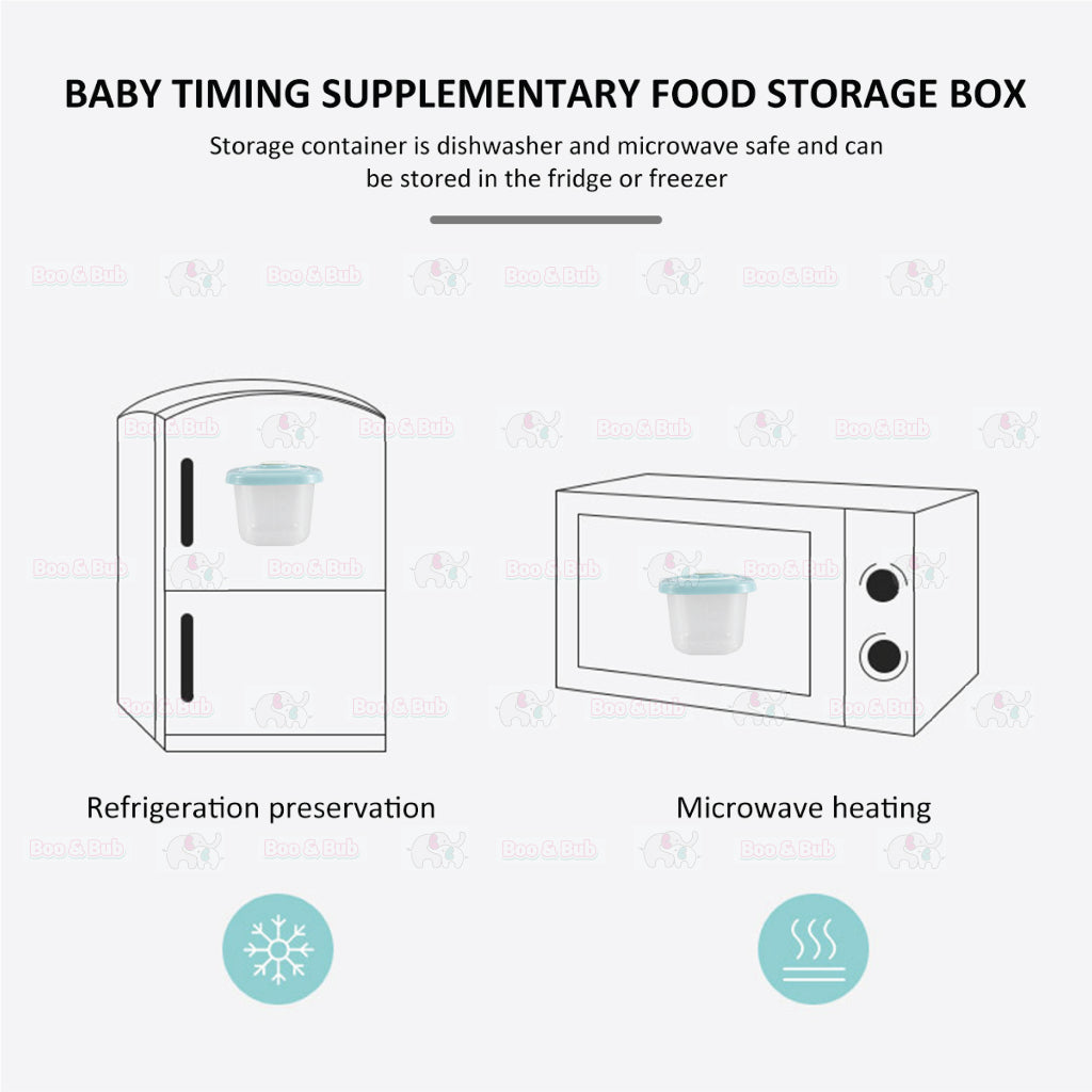 MISUTA 120ML Baby Snack Box | Fresh Food Fruits Storage Box | Child Food Container Milk Powder - Boo & Bub