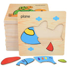 3D Wooden Puzzle Jigsaw Early Educational Learning Montessori Toys | puzzle anak, mainan puzzle kayu anak - Boo & Bub