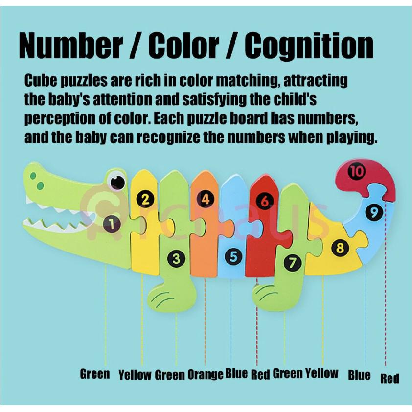 3D Numbering Wooden Puzzle - Boo & Bub