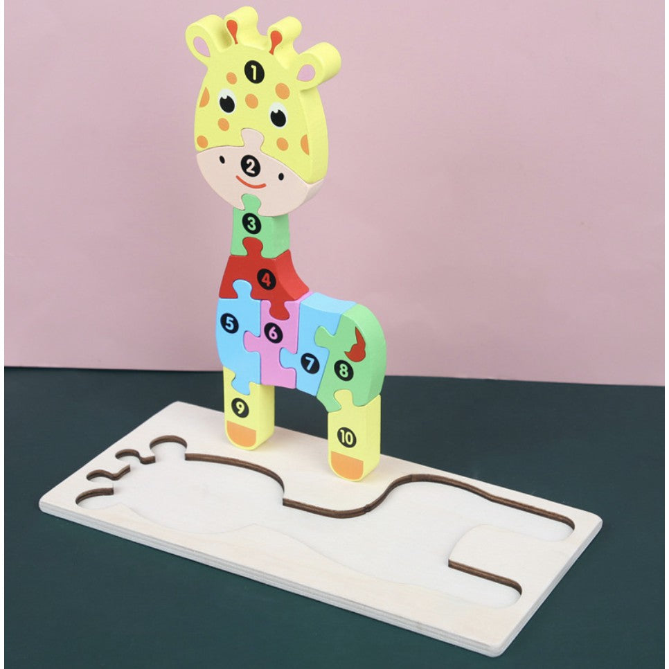 3D Numbering Wooden Puzzle - Boo & Bub