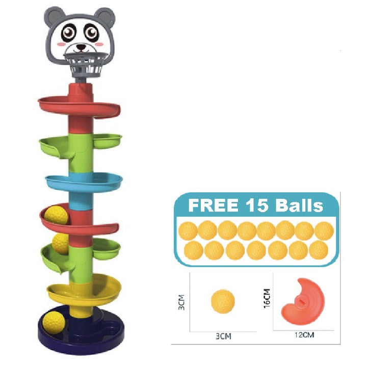 7 Layer Fun Rolling Slide Ball | Insert Ball Stack Tower Gliding Ball Baby Children Early Educational Montensori Toy - Boo & Bub