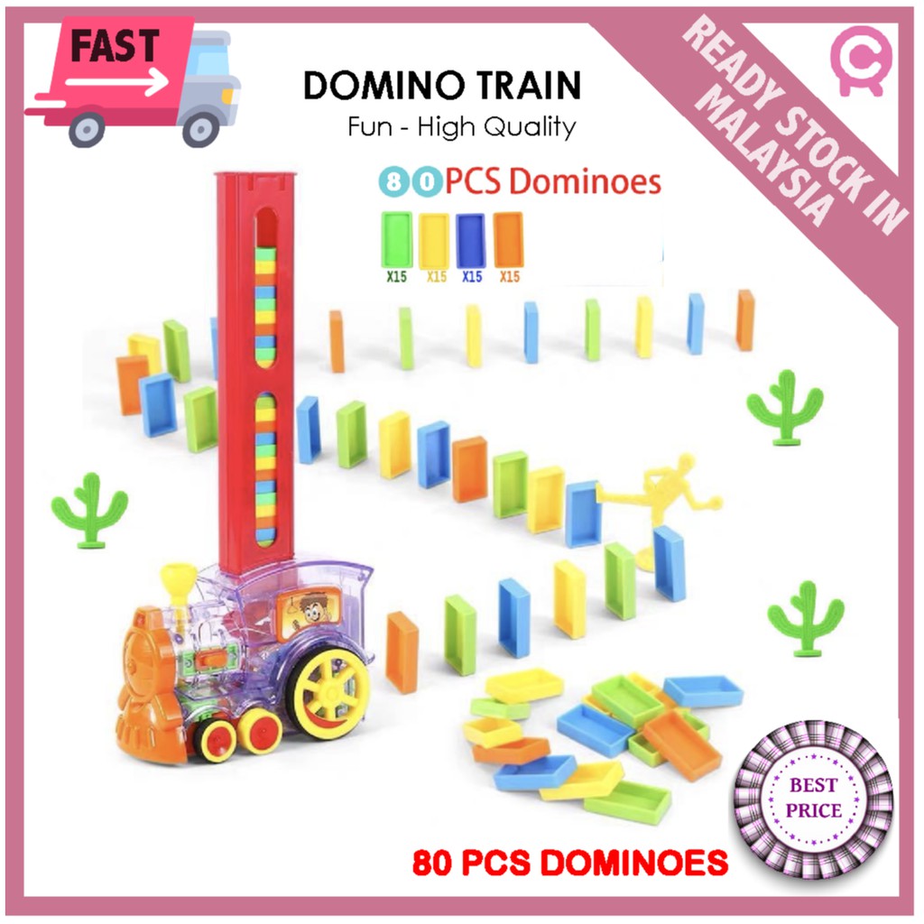 80 PCS Domino Train - Boo & Bub