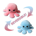 Tiktok Reversible Flip Stuffed Octopus Soft Plush Doll Double-sided Color Flip Plushie Toy - Boo & Bub