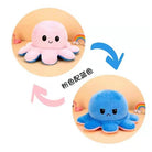 Tiktok Reversible Flip Stuffed Octopus Soft Plush Doll Double-sided Color Flip Plushie Toy - Boo & Bub