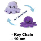 Tiktok Reversible Flip Stuffed Octopus Soft Plush Doll Double-sided Color Flip Plushie Toy - Boo & Bub