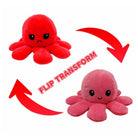 Tiktok Reversible Flip Stuffed Octopus Soft Plush Doll Double-sided Color Flip Plushie Toy - Boo & Bub