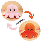 Tiktok Reversible Flip Stuffed Octopus Soft Plush Doll Double-sided Color Flip Plushie Toy - Boo & Bub