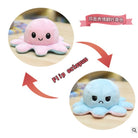 Tiktok Reversible Flip Stuffed Octopus Soft Plush Doll Double-sided Color Flip Plushie Toy - Boo & Bub