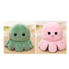 Tiktok Reversible Flip Stuffed Octopus Soft Plush Doll Double-sided Color Flip Plushie Toy - Boo & Bub