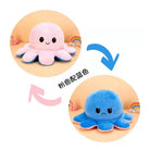 Tiktok Reversible Flip Stuffed Octopus Soft Plush Doll Double-sided Color Flip Plushie Toy - Boo & Bub