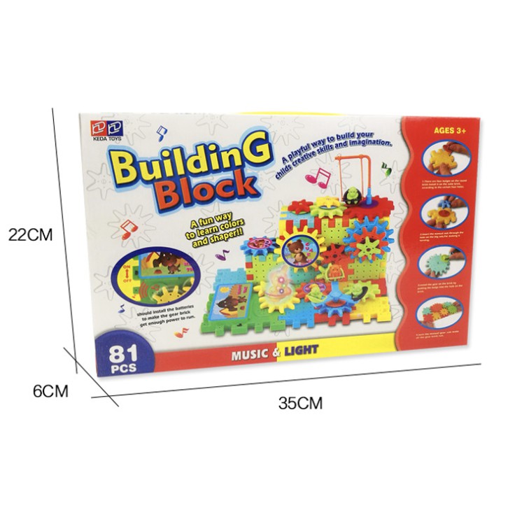 81PCS Electric Building Blocks Gears - Boo & Bub