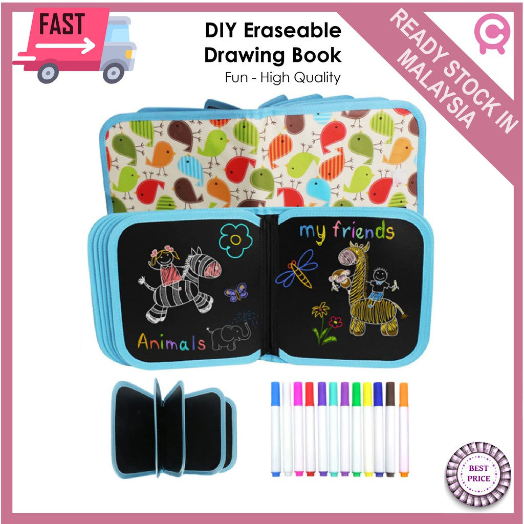 Erasable Drawing Book - Boo & Bub