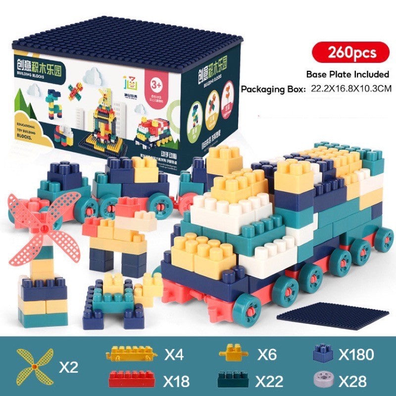 Building Blocks Bricks with Base Plate - Boo & Bub