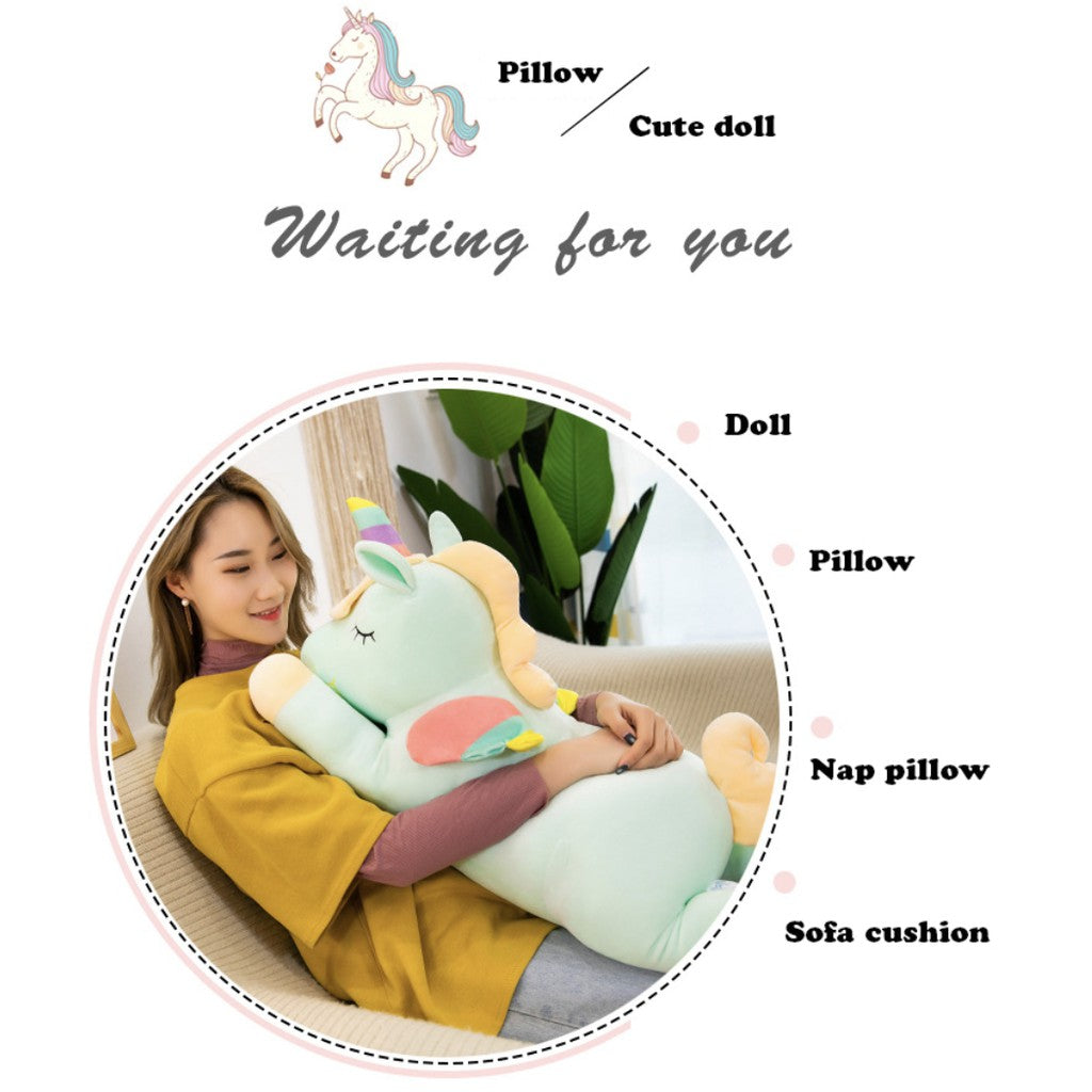 Unicorn Plushie Toy | Doll Children Birthday Valentine Gift Plush Big Toy Soft Material Pillow Nap Hug - Boo & Bub