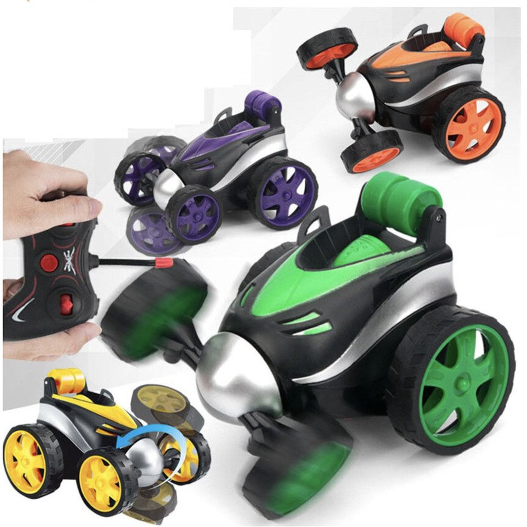 Stunt Car 360 Degree Rotating with Remote Control | Vehicle Toys For Boys Children Plastic Mini Electric Tumbling - Boo & Bub