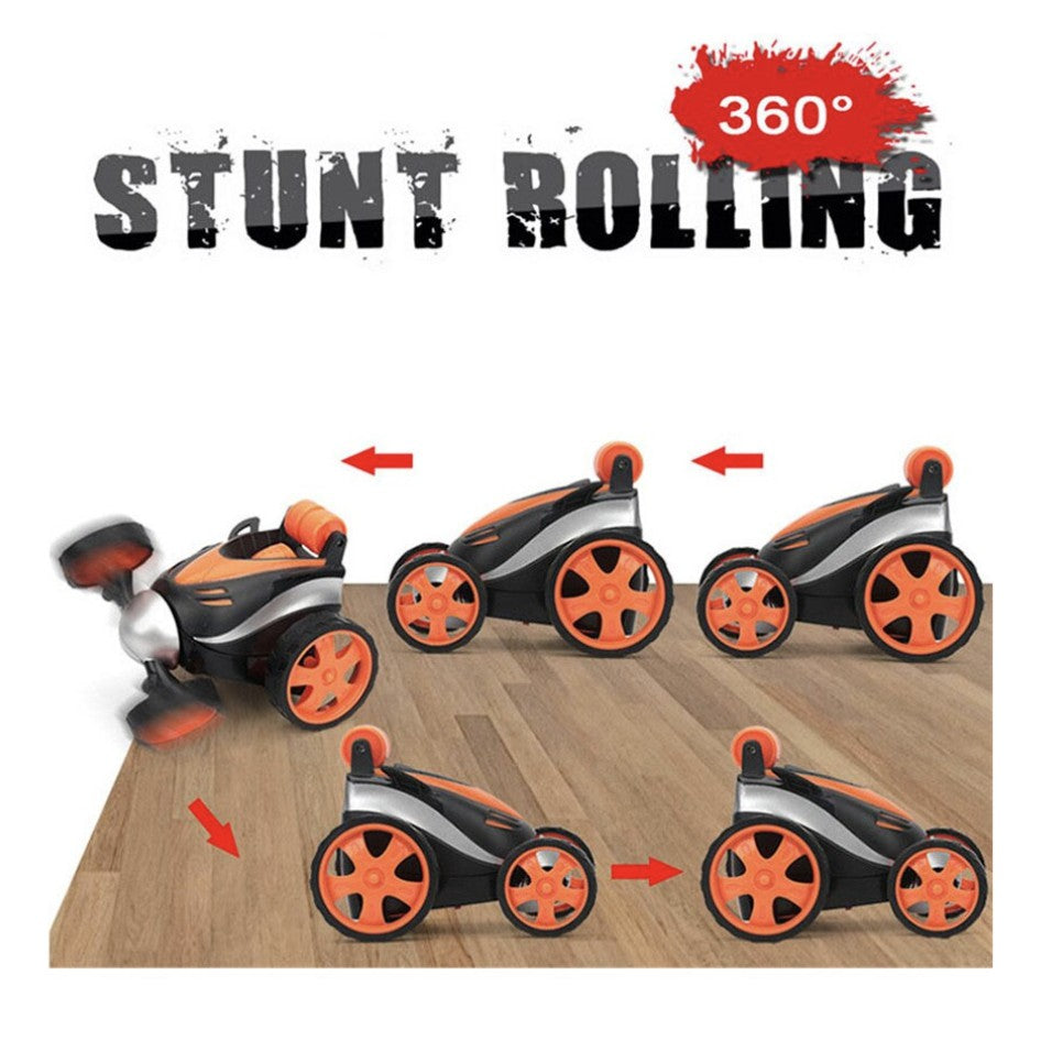 Stunt Car 360 Degree Rotating with Remote Control | Vehicle Toys For Boys Children Plastic Mini Electric Tumbling - Boo & Bub