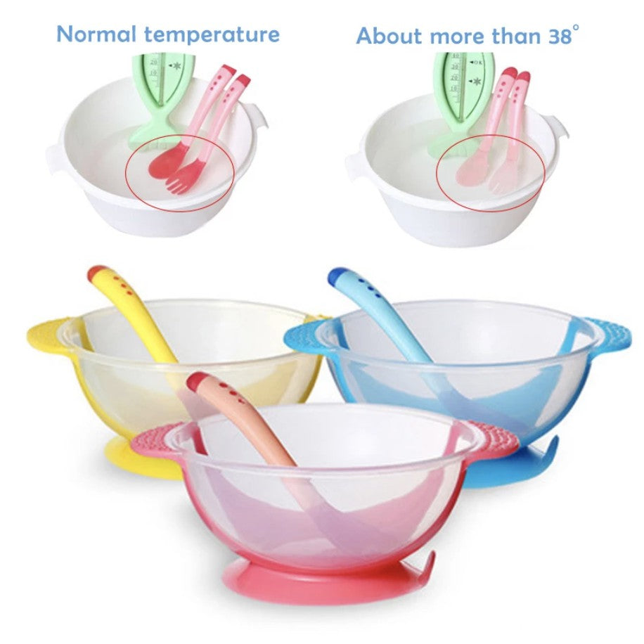 Baby Bowl Set Training Bowl with Suction Cup | Spoon Tableware Set Dinner Bowl Learning to eat - Boo & Bub