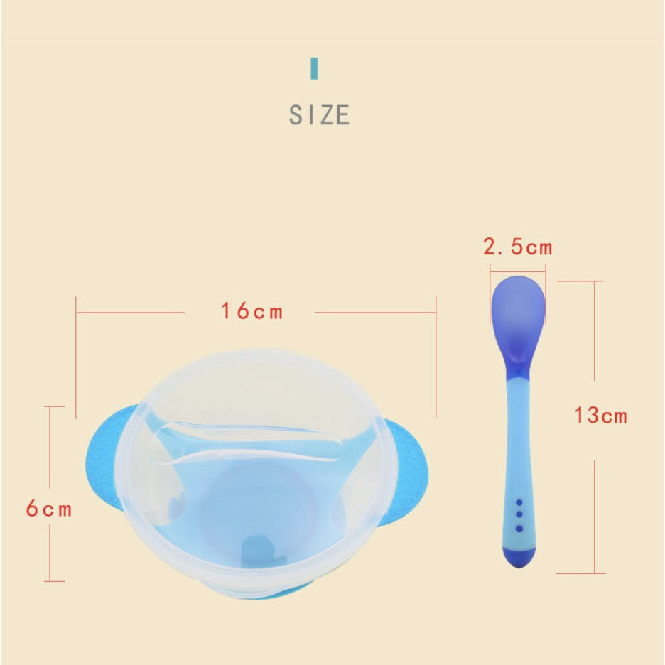 Baby Bowl Set Training Bowl with Suction Cup | Spoon Tableware Set Dinner Bowl Learning to eat - Boo & Bub