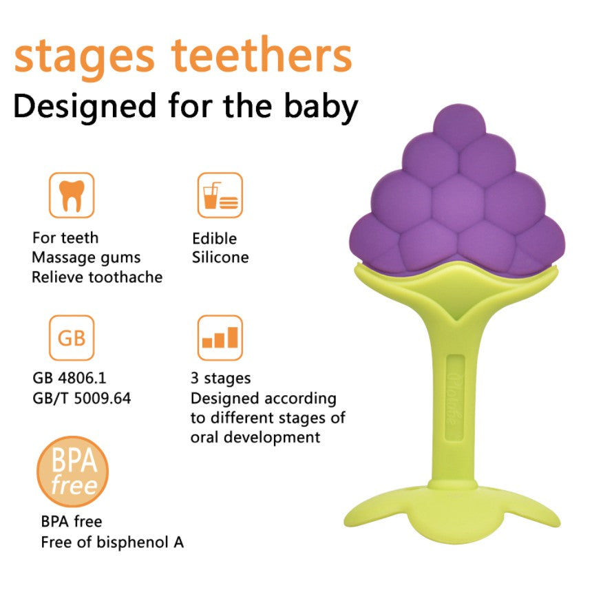 Baby Silicone Teether | Banana Giraffe Fruit Baby Teething Chewing For Pacifier Chains BPA Free - Boo & Bub