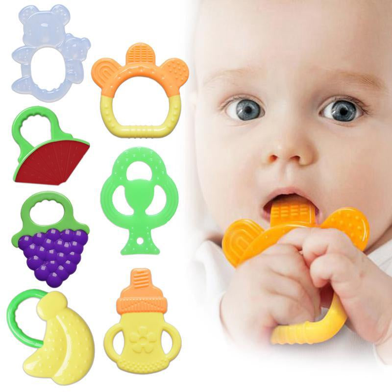 Baby Silicone Teether | Banana Giraffe Fruit Baby Teething Chewing For Pacifier Chains BPA Free - Boo & Bub