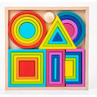 Large Wooden Rainbow Blocks | Toys For Kids Creative Building Toys Montessori Early Educational Gifts - Boo & Bub