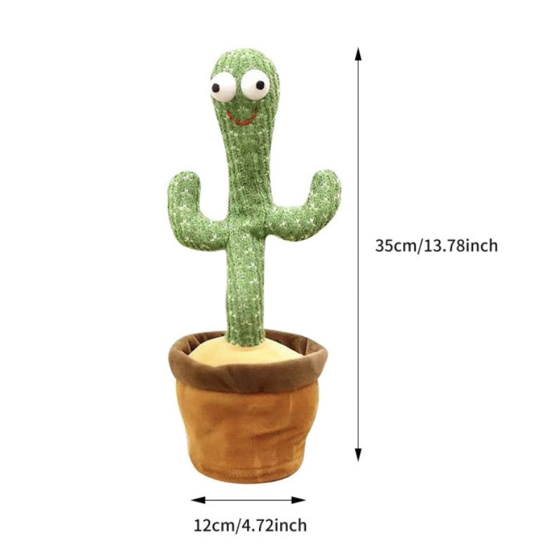 120 Songs Upgraded Dancing Cactus Plush Toy | Record Suara Singing Toys Stuffed Childhood Education Toy - Boo & Bub