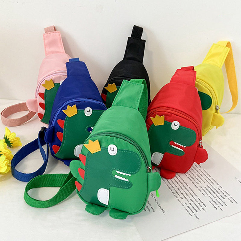 Dinosaur Kid Nylon Backpack Sling Bag | Cute Dino Bag For Kid | Children Preschool & Kindergarten Bag - Boo & Bub
