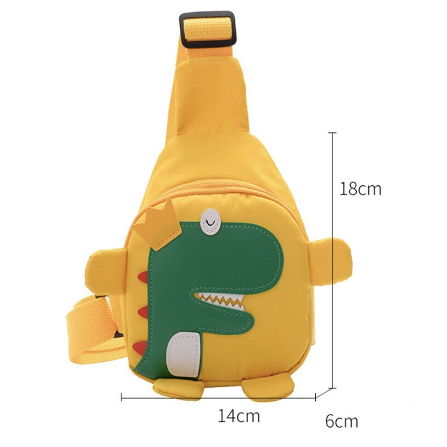 Dinosaur Kid Nylon Backpack Sling Bag | Cute Dino Bag For Kid | Children Preschool & Kindergarten Bag - Boo & Bub