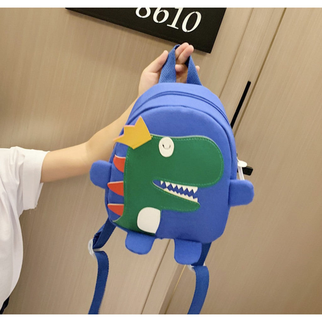 Dinosaur Kid Nylon Backpack Sling Bag | Cute Dino Bag For Kid | Children Preschool & Kindergarten Bag - Boo & Bub