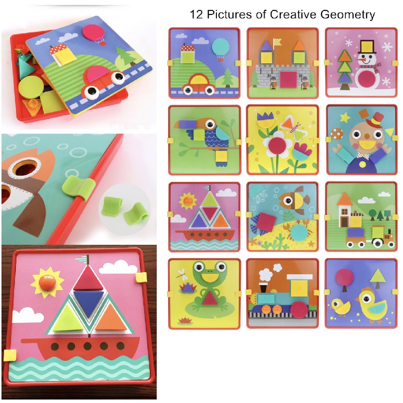 Creative Geometry Button Puzzle Toy - Boo & Bub