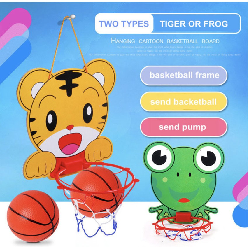 Baby basketball Hanging set | Outdoor Game Indoor Sports Toys for Child Kid Boy Cartoon Sport Early Learning - Boo & Bub