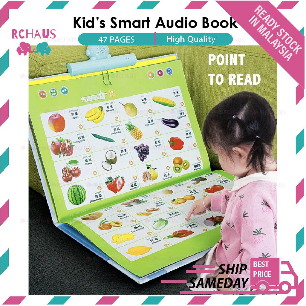 Children Point To Read English Chinese Audio Book | Early Education Baby Educational Toys Point Reading Books - Boo & Bub