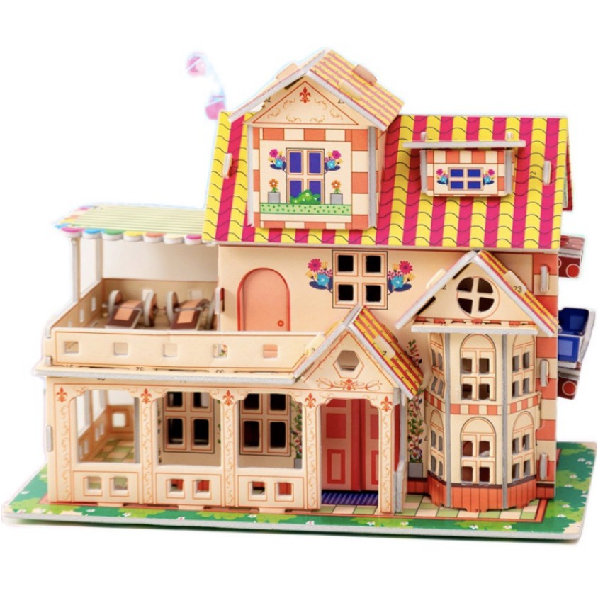 3D DIY Puzzle Castle House | Toys Early Learning Puzzle Jigsaw Interesting Learning Educational Toys For Children - Boo & Bub