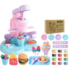 Ice Cream BBQ Burger Maker Plasticine Toy Clay  Pretend Play | Play Dough Clay Mould Noodle | Permainan Masak - Boo & Bub