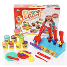 Ice Cream BBQ Burger Maker Plasticine Toy Clay  Pretend Play | Play Dough Clay Mould Noodle | Permainan Masak - Boo & Bub