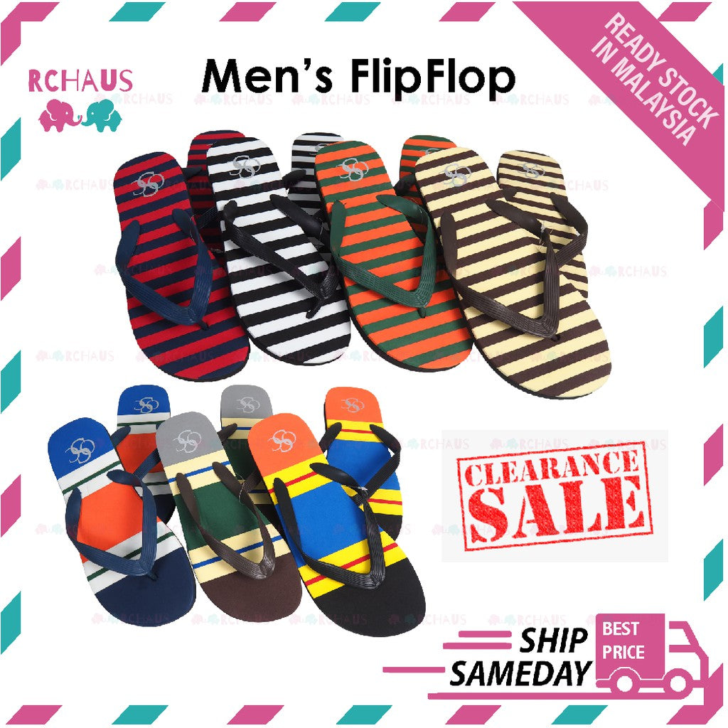 Clearance Men's Flip Flop | Kasut Lelaki Wanita Men’s Shoes Home Perempuan Room Selipar Indoor House Slippers sandal - Boo & Bub