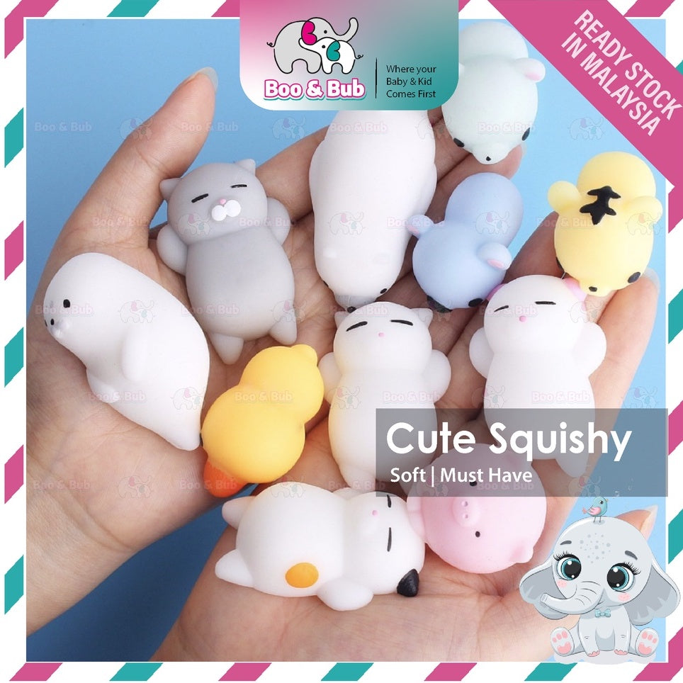 Cute Squishy Toy | Mini Animal Antistress Ball | Squeeze Rising Fidget Soft Sticky Stress Relief Toys - Boo & Bub
