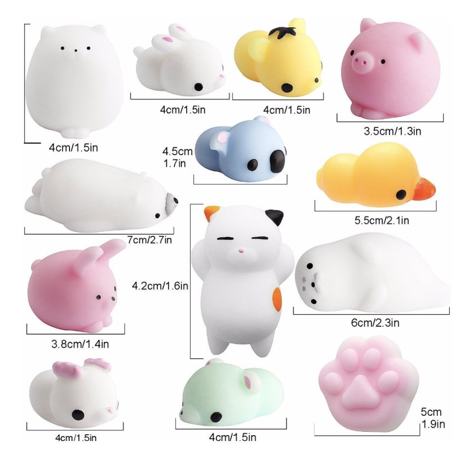 Cute Squishy Toy | Mini Animal Antistress Ball | Squeeze Rising Fidget Soft Sticky Stress Relief Toys - Boo & Bub