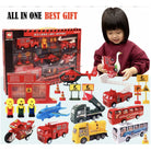 Transportation Toy Set | Construction Ambulance Police Army Soldier Cars Airplane Aeroplane Helicopter Toy Gift Box - Boo & Bub