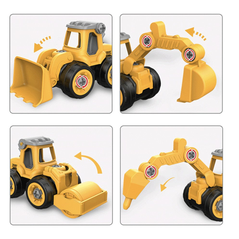 DIY Car Assembly Toy | Engineering Screw Dismantle Truck Excavator Bulldozer Vehicle Creative Early Educational - Boo & Bub