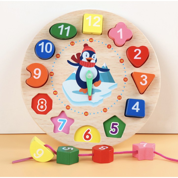 Wooden Calendar Clock Set | Children Time Cognitive Toys Kids Early Learning Educational Montessori - Boo & Bub